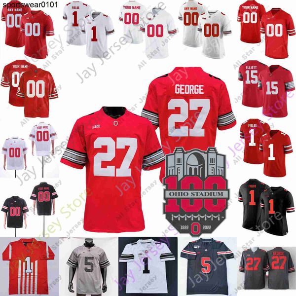 

football jerseys ohio state buckeyes football jersey ncaa college bosa elliott johnson chambers wilson fields young george ransom olave, Black