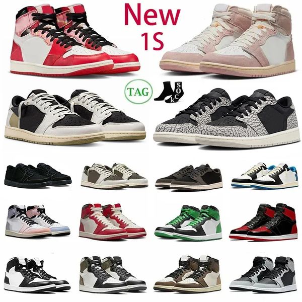 

skyline 1 1s basketball shoes for mens womens lows white black coment pink lost found black phantom reverse dark mocha denim low sneakers 36