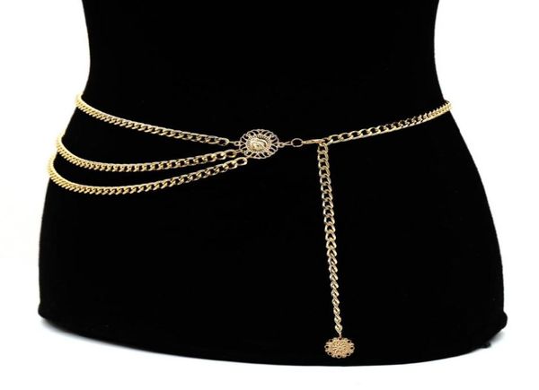 

women retro gold wedding sashes waistbands allmatch multilayer long tassel for party jewelry dress waist chain coin pendant belt5794203, White