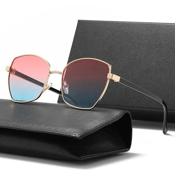 

luxury sunglasses polaroid lens designer womens mens goggle senior eyewear for women eyeglasses frame vintage metal sun glasses with box t12, White;black
