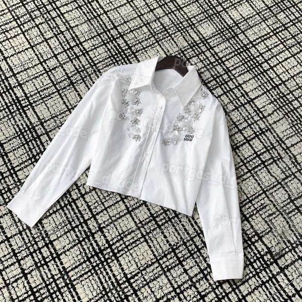 

women's plus size t-shirt designer cropped women t shirt charming white diamond blouse embroidery letters deign shirts z2dn, Black