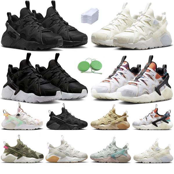 

huarache craft men women running shoes sneaker triple black summit white coconut milk light silver sanddrift lunar new year grey mens traine