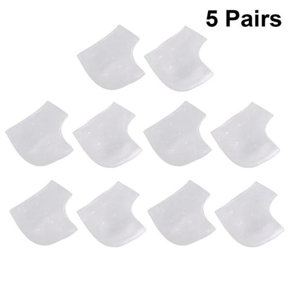 

pairs gel heel sleeves breathable silicone socks protectors cups for cracked treatment achilles tendonitis ankle support2264999, Blue;black