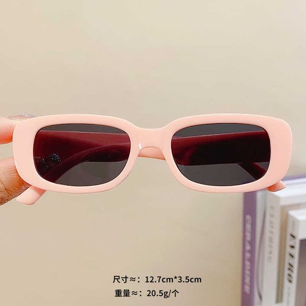 

rice nail place sunglasses gradient color 2023 new sunglasses for women trend anti-uv retro sunglasses 028p, Blue