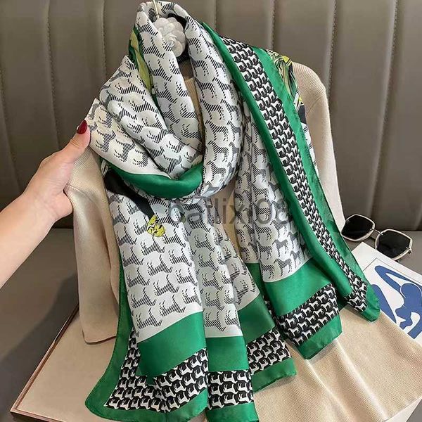 

scarves 180*90cm luxury brand new style autumn winter popular flower headcloth women fashion silk print scarf ladies beh shawl foulard j2307, Blue;gray
