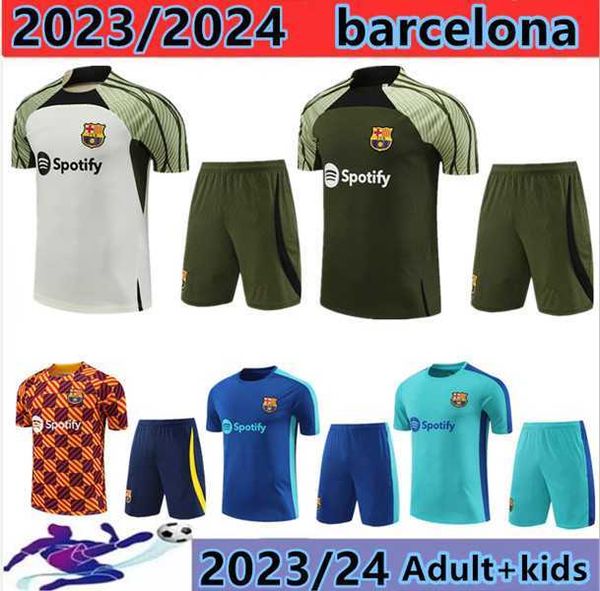 

2023/2024 barcelona football training jerseys ansu fati camisetas de football lewandowski tracksuit barcelona set ferran auba pedri gavi sho, White;black