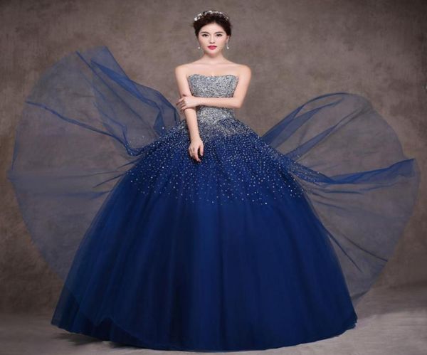 

new elegant royal blue ball gowns quinceanera dresses 2017 with beads crystals lace up sweet 16 dresses 15 year prom gowns qs10758765373, Blue;red
