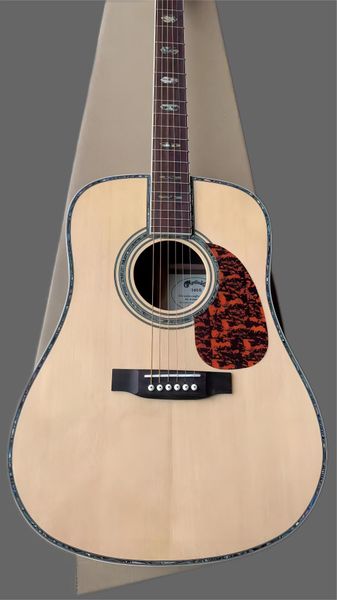 

acoustic guitar spruce veneer and rosewood back and sides abalone shell inlay