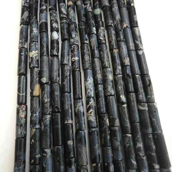

4*13mm natural black imperial stone beads cylindrical shape loose gem stone beads for diy bracelet ,necklace,hairpins,earrings jewelry