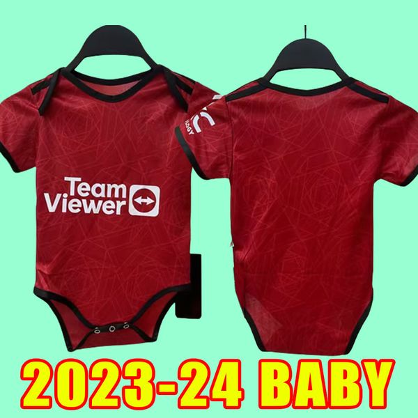 

baby 2023 2024 sancho 23 24 soccer jerseys martinez rashford shaw eriksen malacia football shirt man martial b. fernandes utd manchester inf, Black;yellow