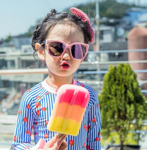 

two pieces swimsuit kids clothing infant baby girls swimsuits fashion child bathing set girls swimwear printing beachwear5652201, Blue