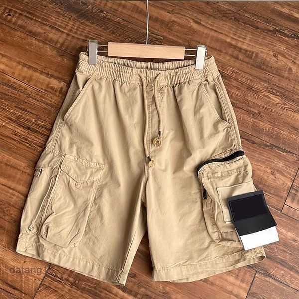 

men's pants mens shorts stones island designers cargo badge patches summer sweatpants sports trouser 2023ss big pocket overalls trouser, White;black