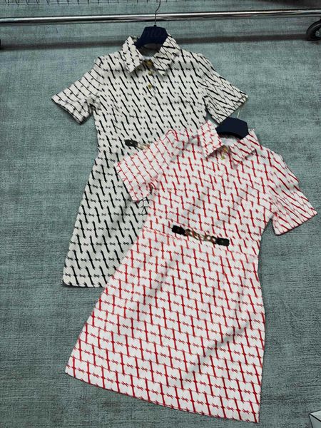 

classic stamp even dress girl clothe light luxury small fragrant wind heavy v letters jacquard short-sleeved fashion thin a short-sleeved dr, Black;gray