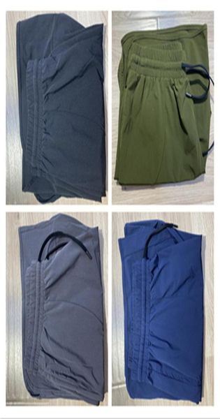 

men lu shorts pants yoga elastic waist sport quick drying running fitness mens yoga knee track sportwear outdoor beach 6941308