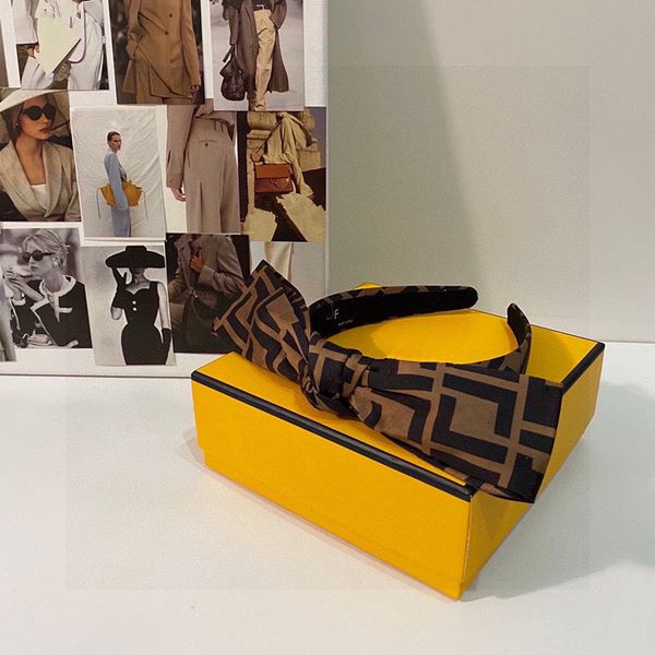 

designer headband bowknot hair hoops f letters headwrap woman brown headbands luxurys designers hairjewelry, Silver