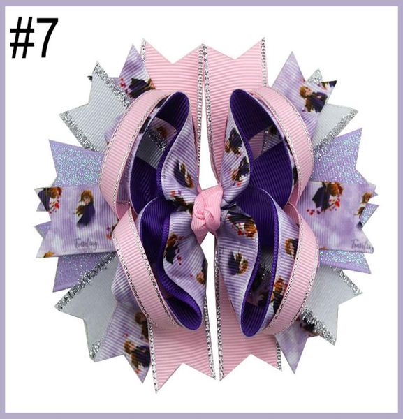 

60pcs princess hair bows girl hair clips hair accessories01623100, Slivery;white