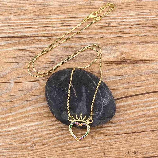 

pendant fashion colorful copper pendant romantic heart shape chain fine bar wedding jewelry gift r230703, Silver