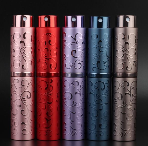 

10ml aluminum perfume packing bottle glass inner bile bilirus tapped telescopic spray cosmetics, many style choices, support custom logo
