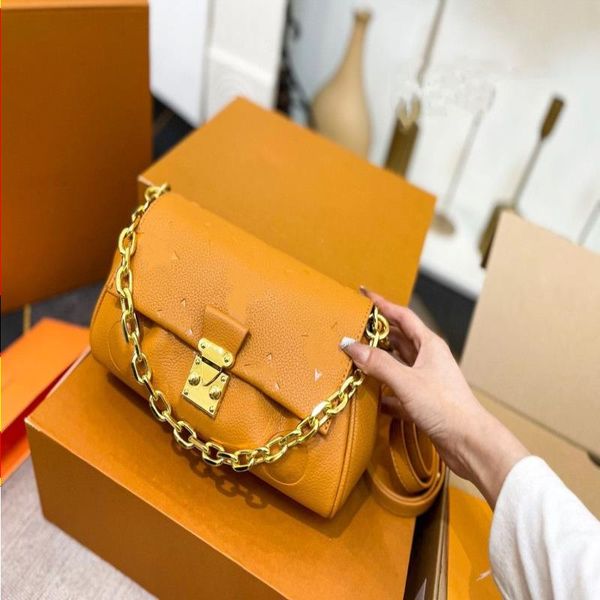 

favorite bag embossed soft grain cow leather chain bag women shoulder crossbody bag designer handbag presbyopia shoulder bag messenger wokt