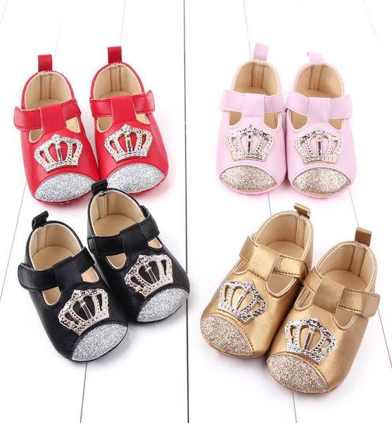 

2020 new crown baby shoes sequin baby girl shoes princess toddler shoes moccasins soft baby first walking shoe newborn shoe b12032102070