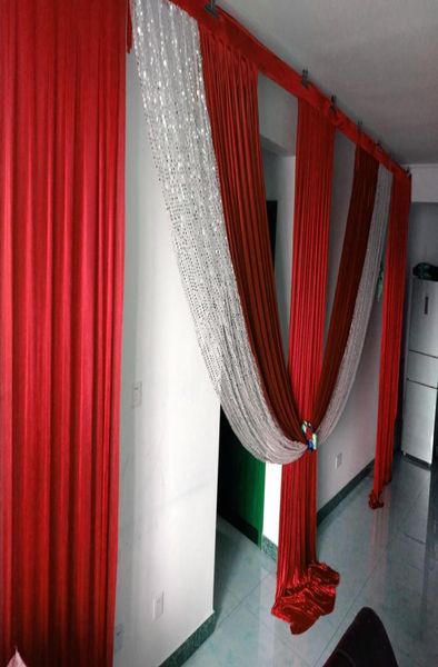 

6m wide silver sequin swag designs wedding stylist swags for backdrop party curtain stage backdrop drapes8668283