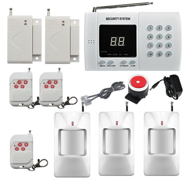 

wireless home pir motion infrared detection security burglar alarm system auto dialing 2x windowdoor alarm sensor easy diy1794804