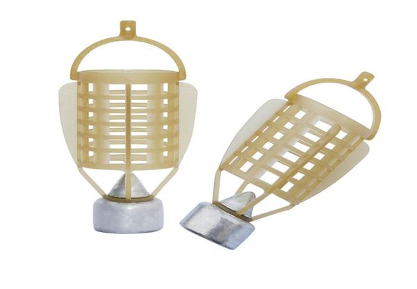 

whole5pcs fishing feeder bait cage fishing lure holder basket with lead sinker30g40g50g60g80g fishing trap accessories6527742
