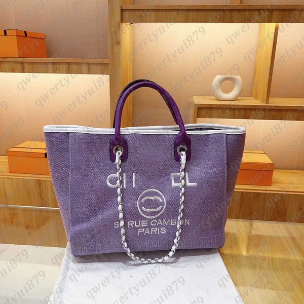 

designer tote bag luxurys handbags beach bag large capacity shopping bag calssic women totes bag woman canvas purse with alphabet embroidery