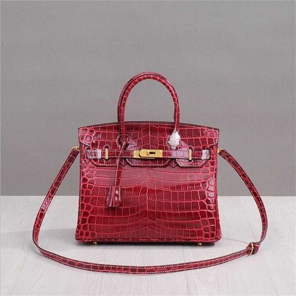 

designer 5a h ermess birkins handbag handmade wax thread new wine genuine womensb agl argeh eadbandl ayerc owhidec rocodilep atternb ags ing