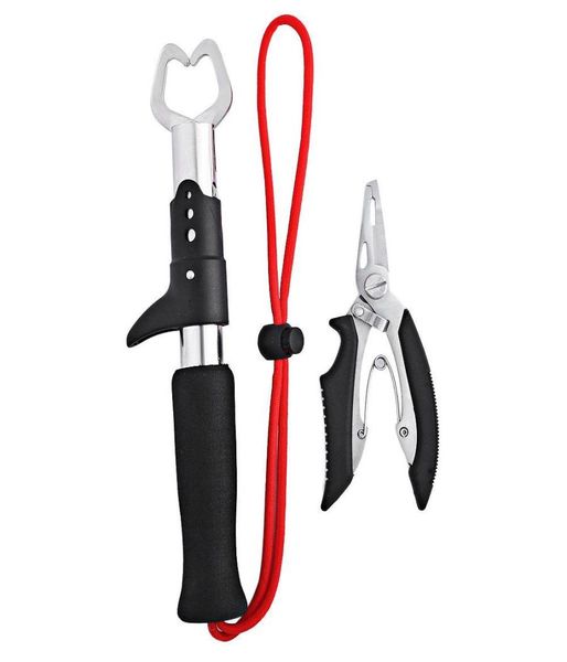 

fs 1005 2pcs fish grip nipper snip fishing lure pincer scissor cutter lipgrip remove hook tackle tool fish gripper pliers6164545