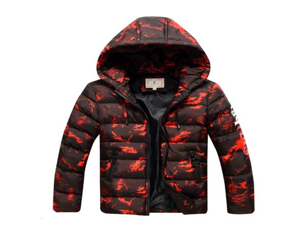 

big boys winter coats children down jackets camouflage printing kids jacket thicken warm parkas hooded children outwear clothes3579334, Blue;gray