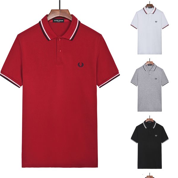 

men's polos 100 cotton casual fashion breathable streetwear summer embroidered wheat shortsleeved polo shirt 230703, White;black