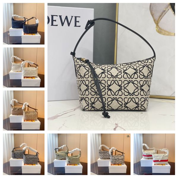 

designer bag hobo bag women anagram jacquard cloth and cow leather cubi lady box patchwork designer bags handbags crossbody designerbag899 s