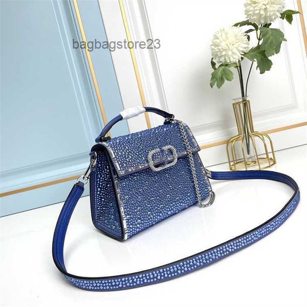 

valentiino lady bags luxury quality designer fashion light purse crystal brass high bag gradient diamond handheld shoulder crossbody for wom