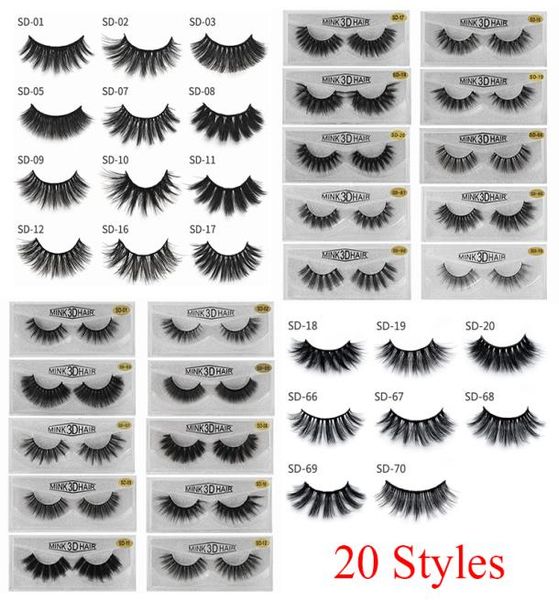 

3d mink eyelashes eye makeup mink false lashes soft natural thick fake eyelashes 3d eye lashes extension beauty tools 20 styles3775845