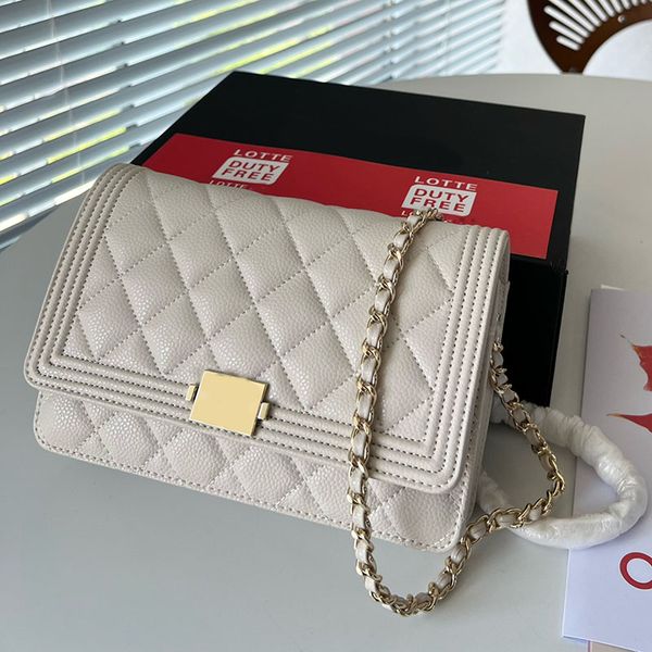 

woc stripes women designer flap bag caviar leather gold/silver metal hardware matelasse chain cross body shoulder handbag luxury card holder