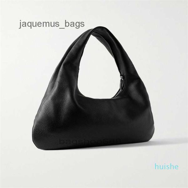 

designer bags bags evening woman everyday black texture cowhide the row medium size single shoulder bagevening