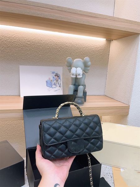

new designer crossbody bag luxury shoulder bag fashion women's leather courier purse plaid embossed20cm high quality