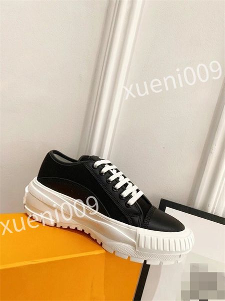 

2023 luxurys designer casual shoes women sneakers rubber trainers genuine leather sneaker multicolor lace-up skate shoe size 35-41 dc220518, Black