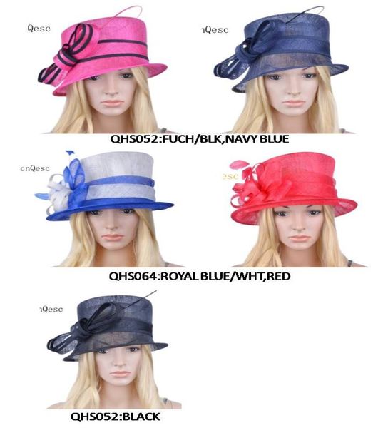 

custom order2pcs qhs064 and 3pcs qhs052 sinamay hat012348621119, White