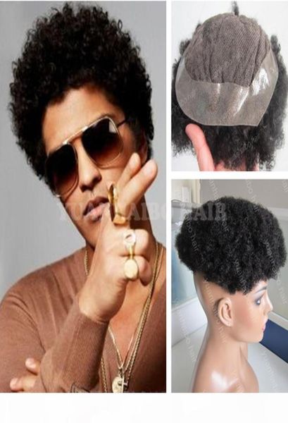 

6inch short indian virgin human hair natural black afro curl toupee for black men 4379017