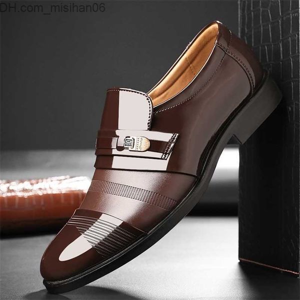 

dress shoes dress shoes wedding dress suit formal shoes men loafers slip on business oxford leather zapatos hombre vestir9 z230706, Black