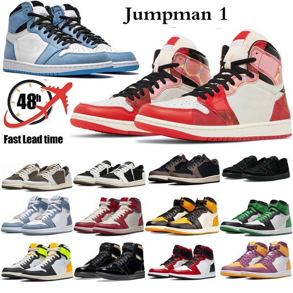 

2023 reverse laney jumpman 1 1s basketball shoes se space jam washed pink og skyline ice university true blue lucky green dark mocha patent