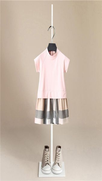 

girl dress 2019 new baby dresses stripe summer short sleeve princess dress female baby summer clothes kids girl clothes q01139693864, Red;yellow