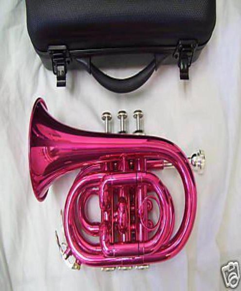 

wholeoppink pocket trumpet with hard case and mouthpiece012580978