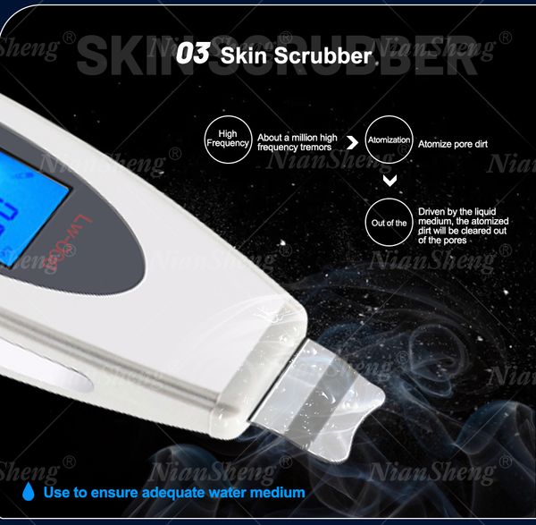 

niansheng 6 in 1 hydra water facial skin care skin claning machine, Black;white
