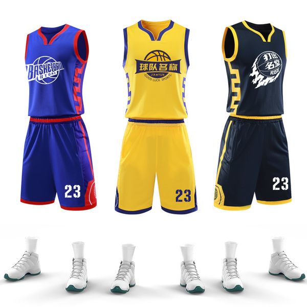 

outdoor shirts custom blank team training basketball wear uniform mens basketball jersey set personalized polyester breathable basketball sh, Gray;blue