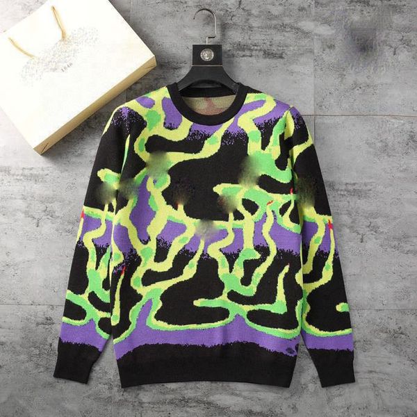 

new sweater hoodie men's designer allover letter quality tech fleeces sweaters printed otton knit crewneck men women letter paris sport, White;black