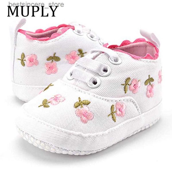 

baby girl shoes white lace floral embroidered soft shoes prewalker walking toddler kids shoes first walker l230522
