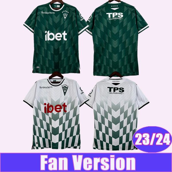

23 24 santiago wanderers mens soccer jerseys home away short sleeves football shirt uniforms, Black;yellow